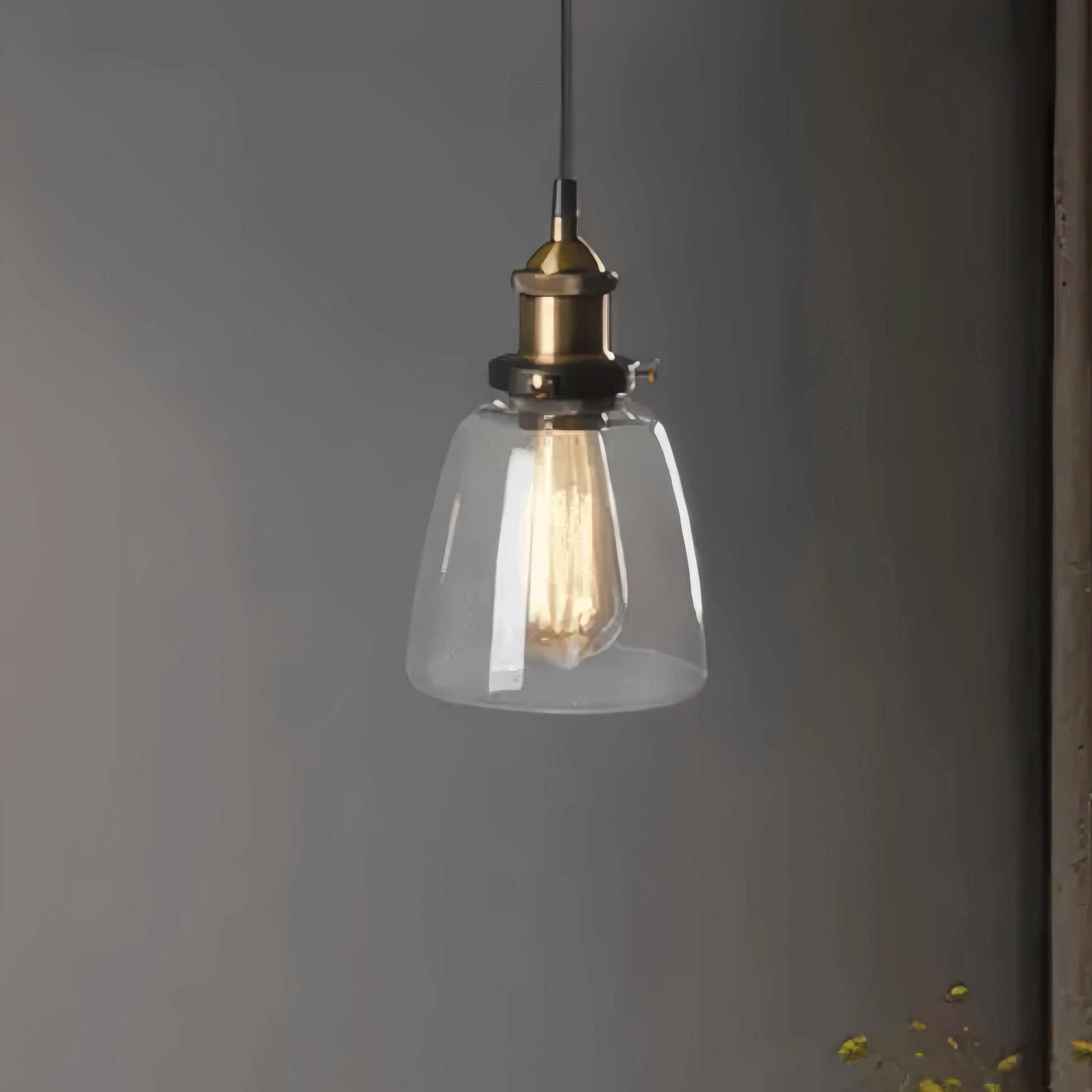Irondale Industrial Glass Pendant Light 