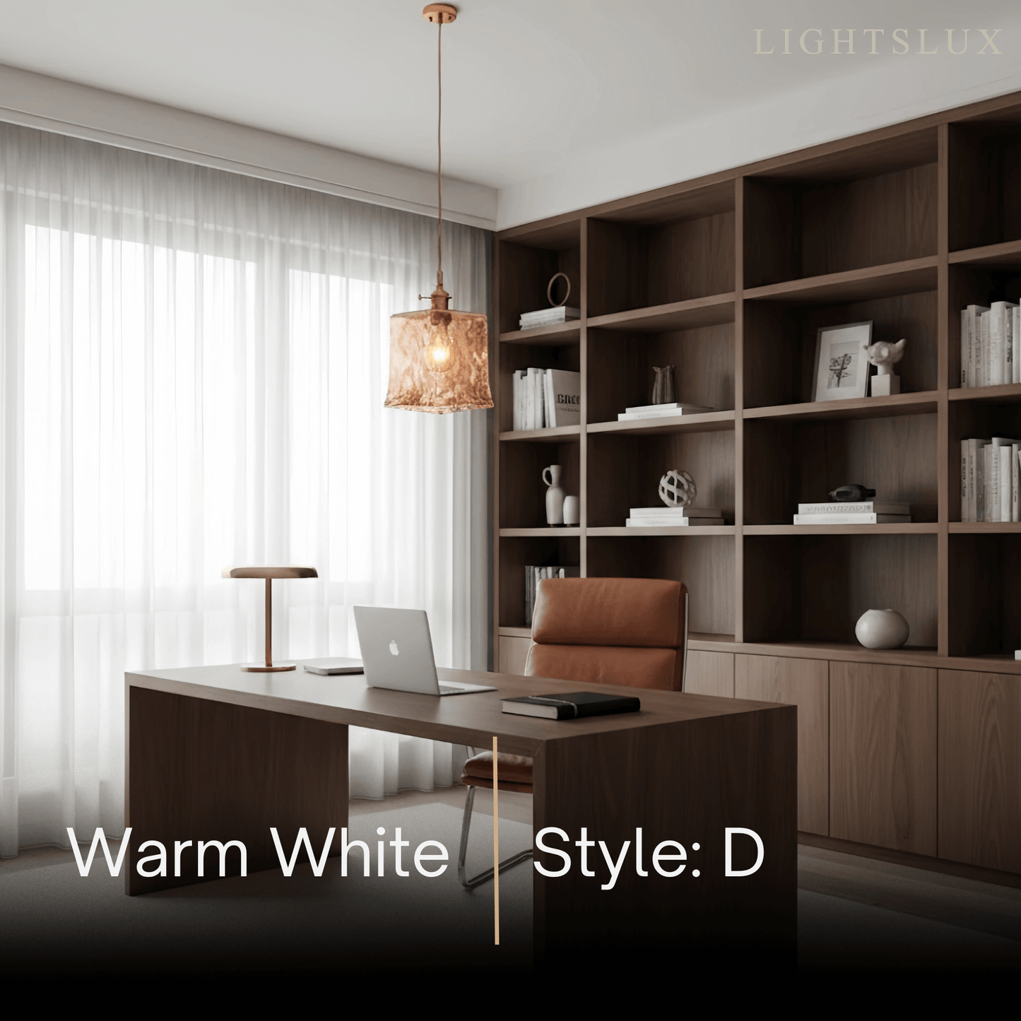 Vetro Retro Pendant Light – Amber Glass/Metal Fixture for Dining Room