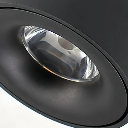 Arcato Modern Cylindrical Ceiling Light - Black/White Metal for Bedroom