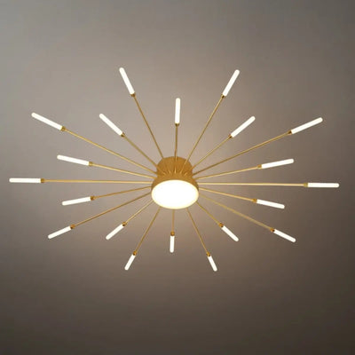 Nebula Modern Firework Ceiling Light –  Gold/Black for Bedroom Dining Room Living Room