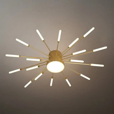 Nebula Modern Firework Ceiling Light –  Gold/Black for Bedroom Dining Room Living Room