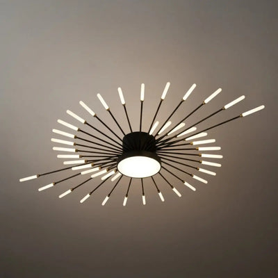 Nebula Modern Firework Ceiling Light –  Gold/Black for Bedroom Dining Room Living Room