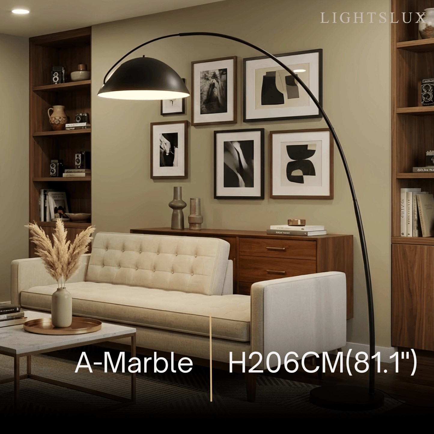 Velora Modern Black Floor Lamp