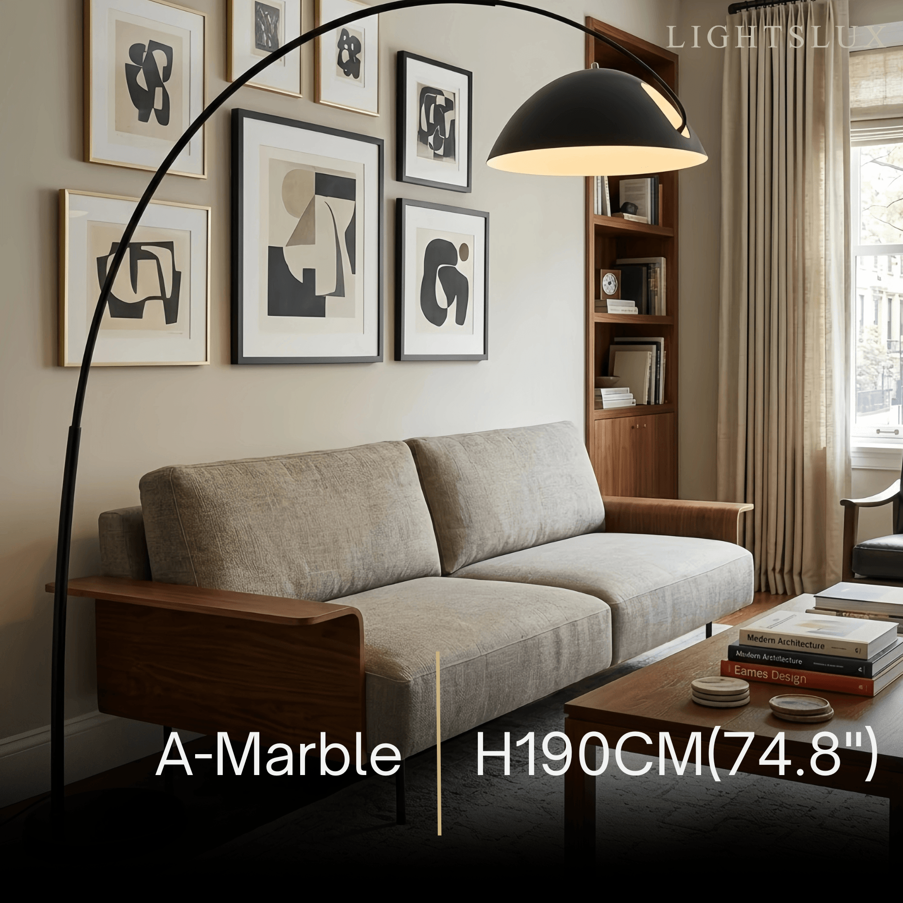 Velora Modern Black Floor Lamp