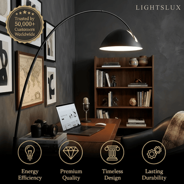 Velora Modern Black Floor Lamp