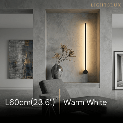 Minimalist Linear Wall Lamp – Black Modern Light 