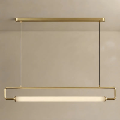 Arcato Minimalist Rectangular Pendant Light - Metal & Acrylic for Kitchen