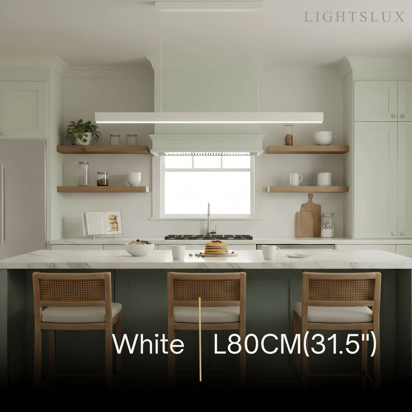 Arcato Minimalist Dimmable Linear Pendant Light – Black or White Acrylic for Dining Room