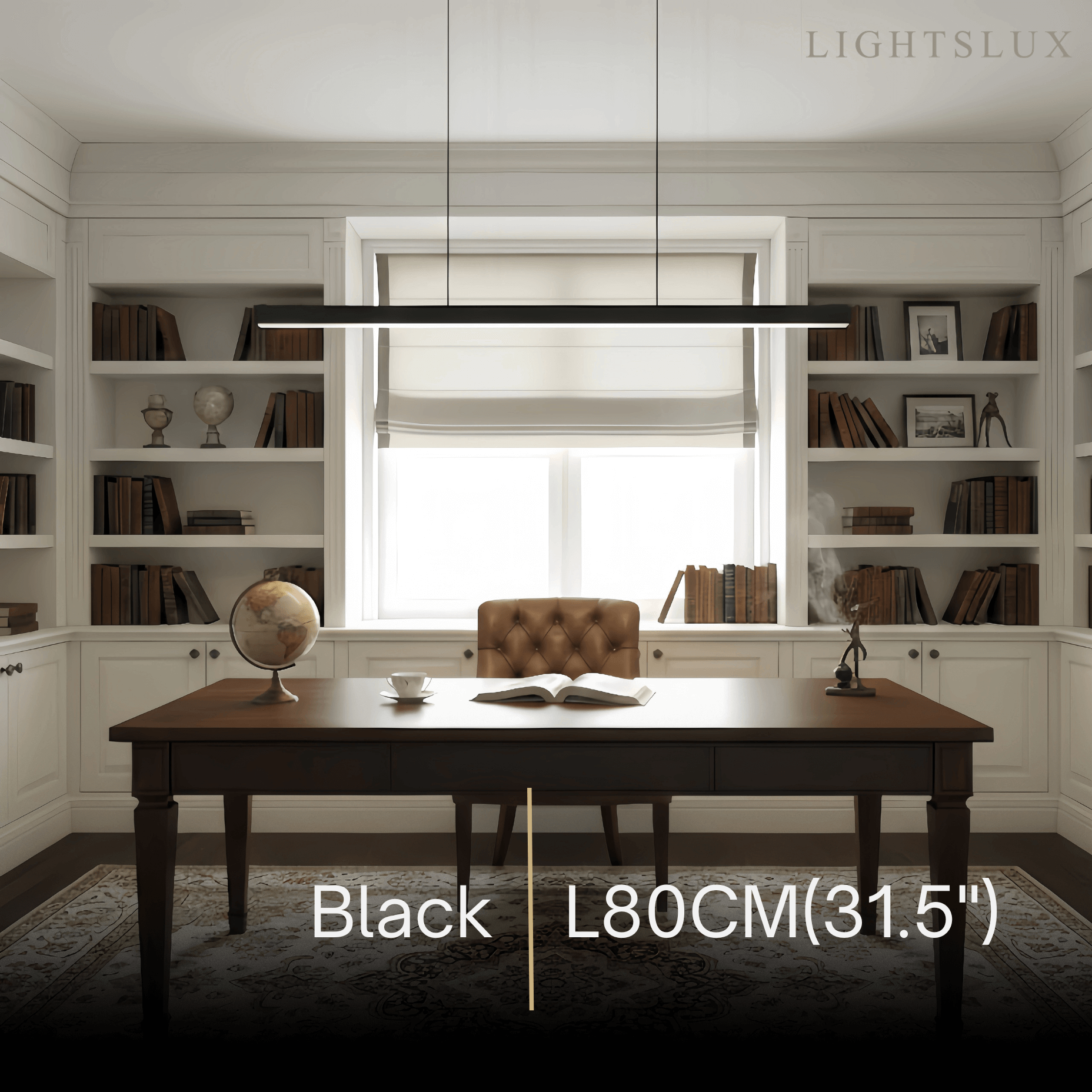 Arcato Minimalist Dimmable Linear Pendant Light – Black or White Acrylic for Dining Room