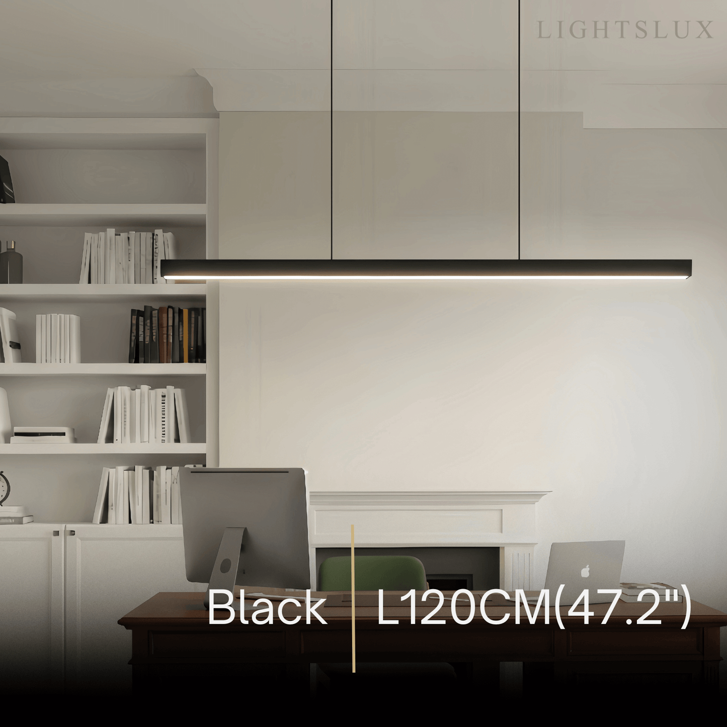 Arcato Minimalist Dimmable Linear Pendant Light – Black or White Acrylic for Dining Room