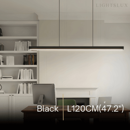 Arcato Minimalist Dimmable Linear Pendant Light – Black or White Acrylic for Dining Room