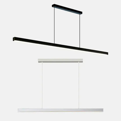 Arcato Minimalist Dimmable Linear Pendant Light – Black or White Acrylic for Dining Room