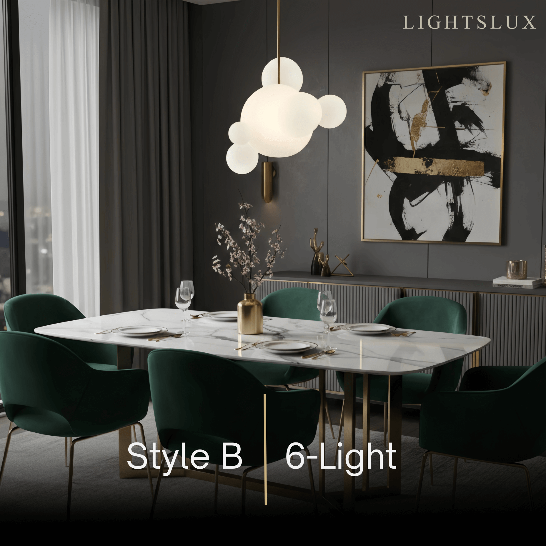 Modern Bubble Glass Pendant Light