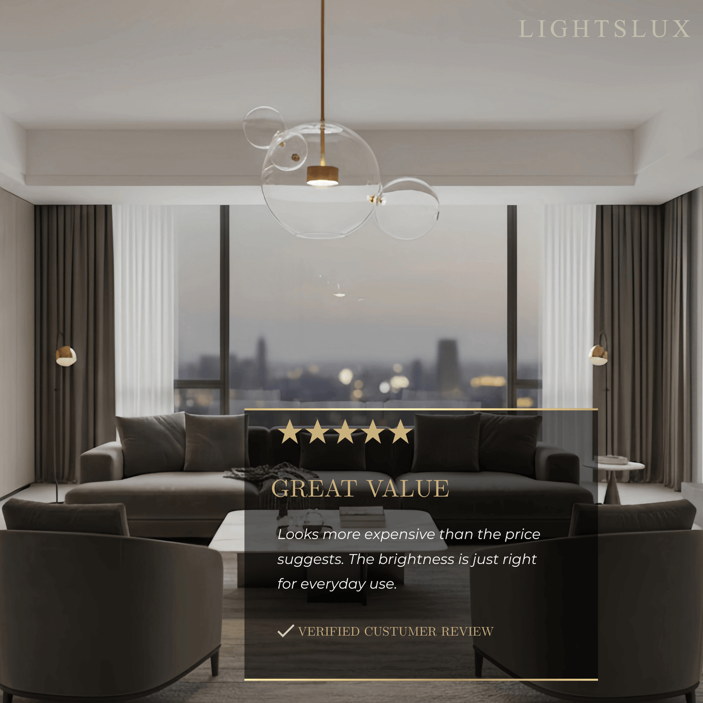 Modern Bubble Glass Pendant Light