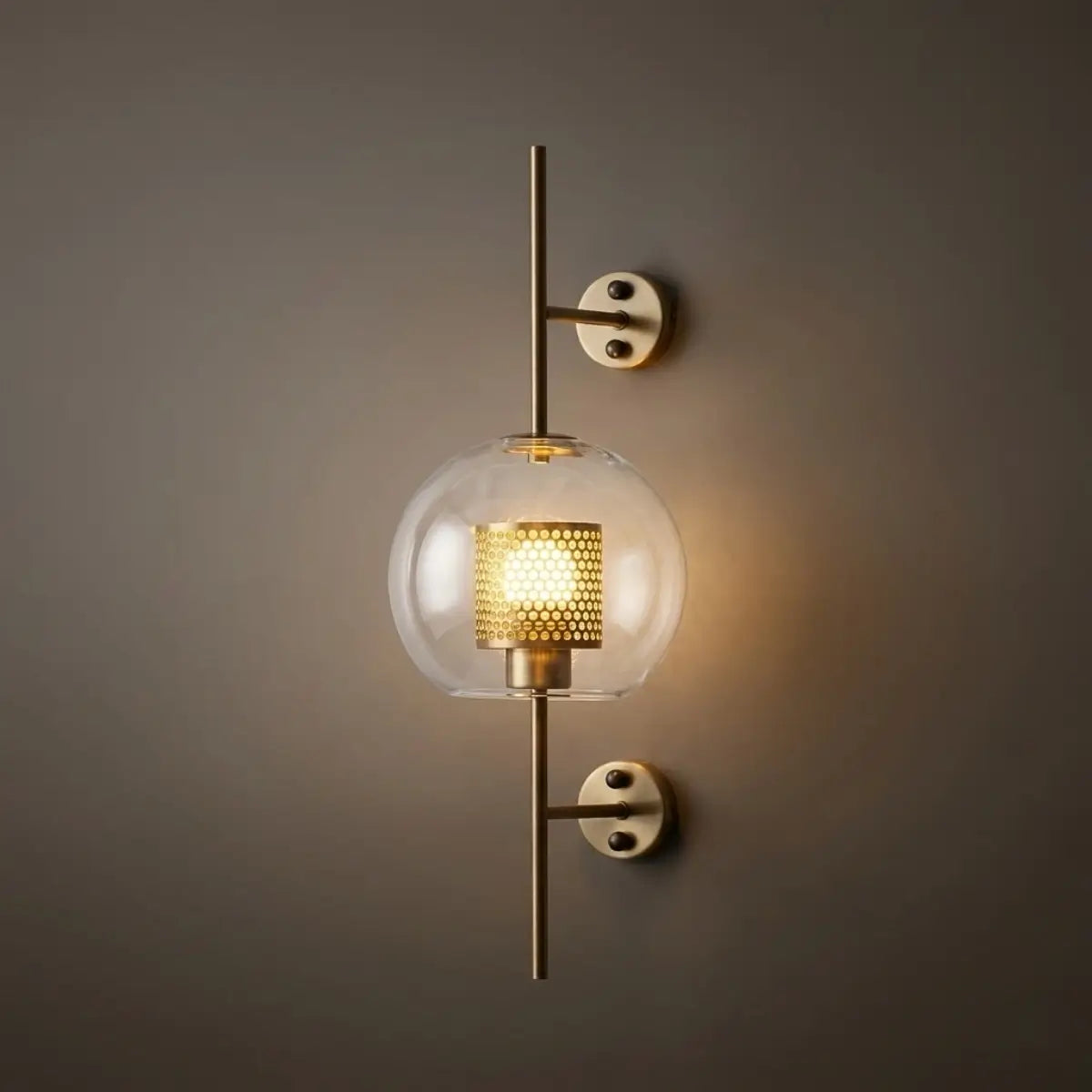 Vetro Royal Glass/Copper Wall Lamp