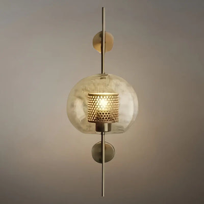 Vetro Royal Glass/Copper Wall Lamp