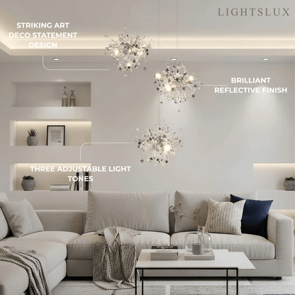 Excelis Art Deco Cluster Chandelier
