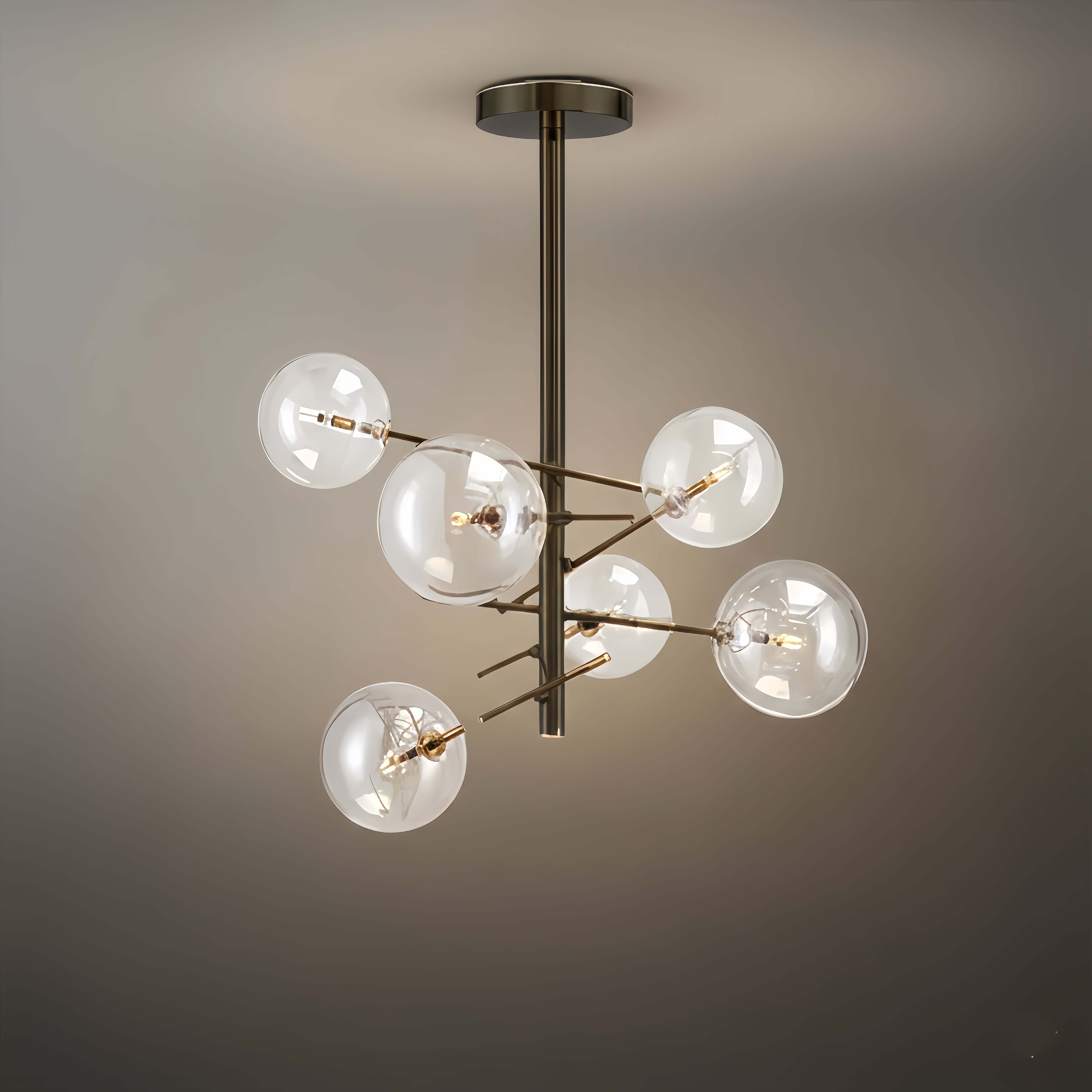 Chandelier – Luxury Black/Gold Metal for Dining Room