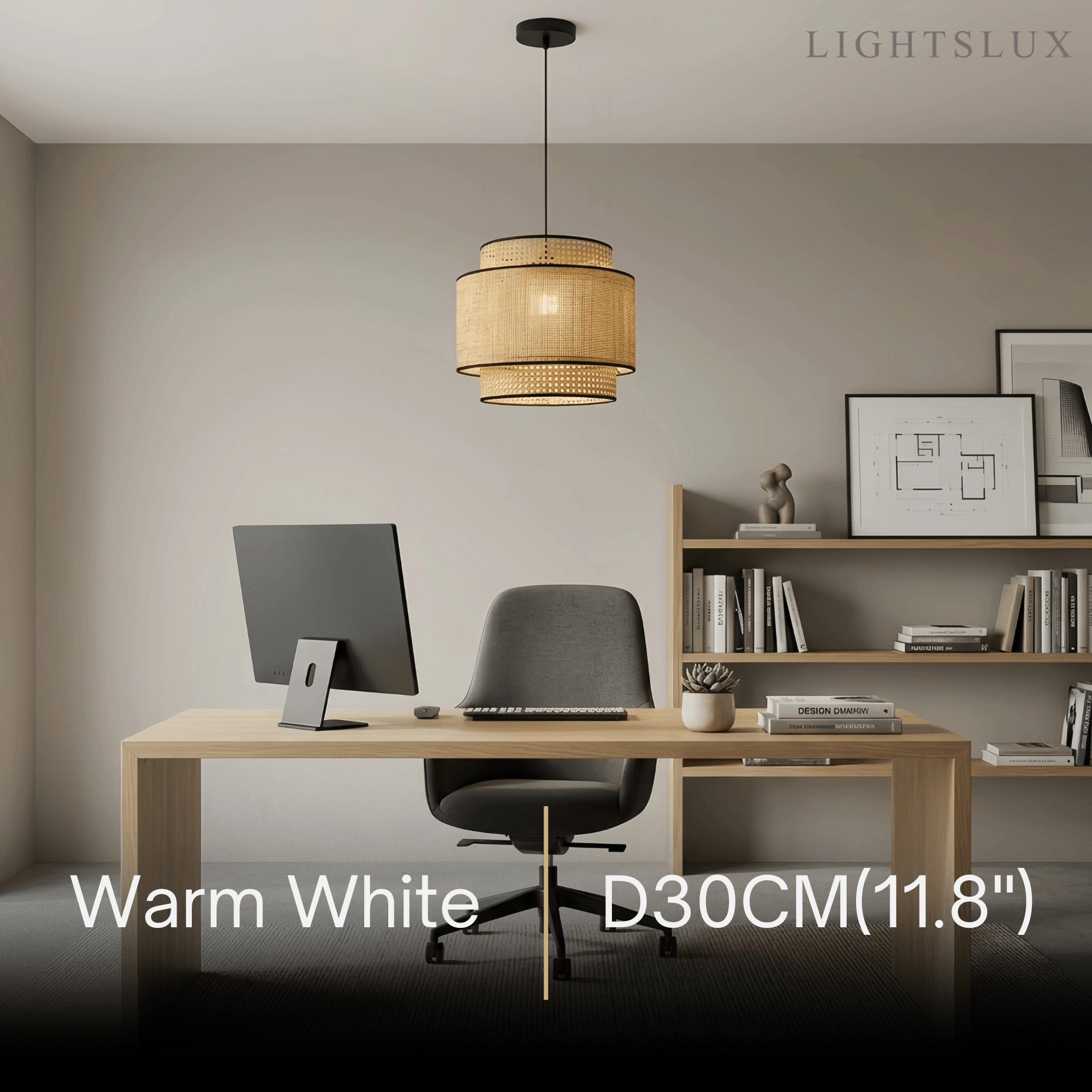 Bamburo Farmhouse Pendant Light — Tri-Layer