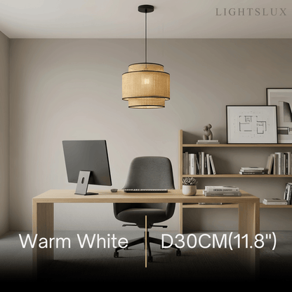 Bamburo Farmhouse Pendant Light — Tri-Layer