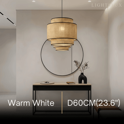 Bamburo Farmhouse Pendant Light — Tri-Layer