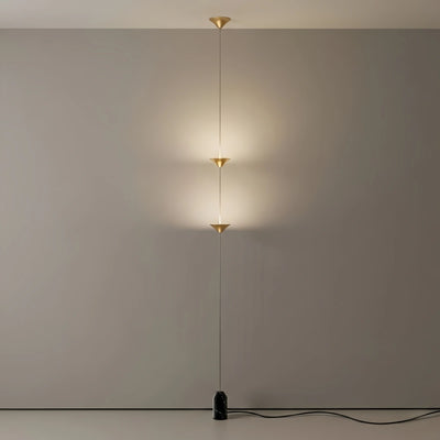 Arcato Minimalist Pendant Lamp -- Iron & Marble with Adjustable Height in Black/Gold for Living Room Bedroom
