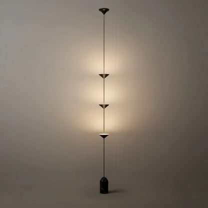 Arcato Minimalist 3-Light Pendant Lamp -- Iron & Marble with Adjustable Height in Black/Gold for Living Room Bedroom