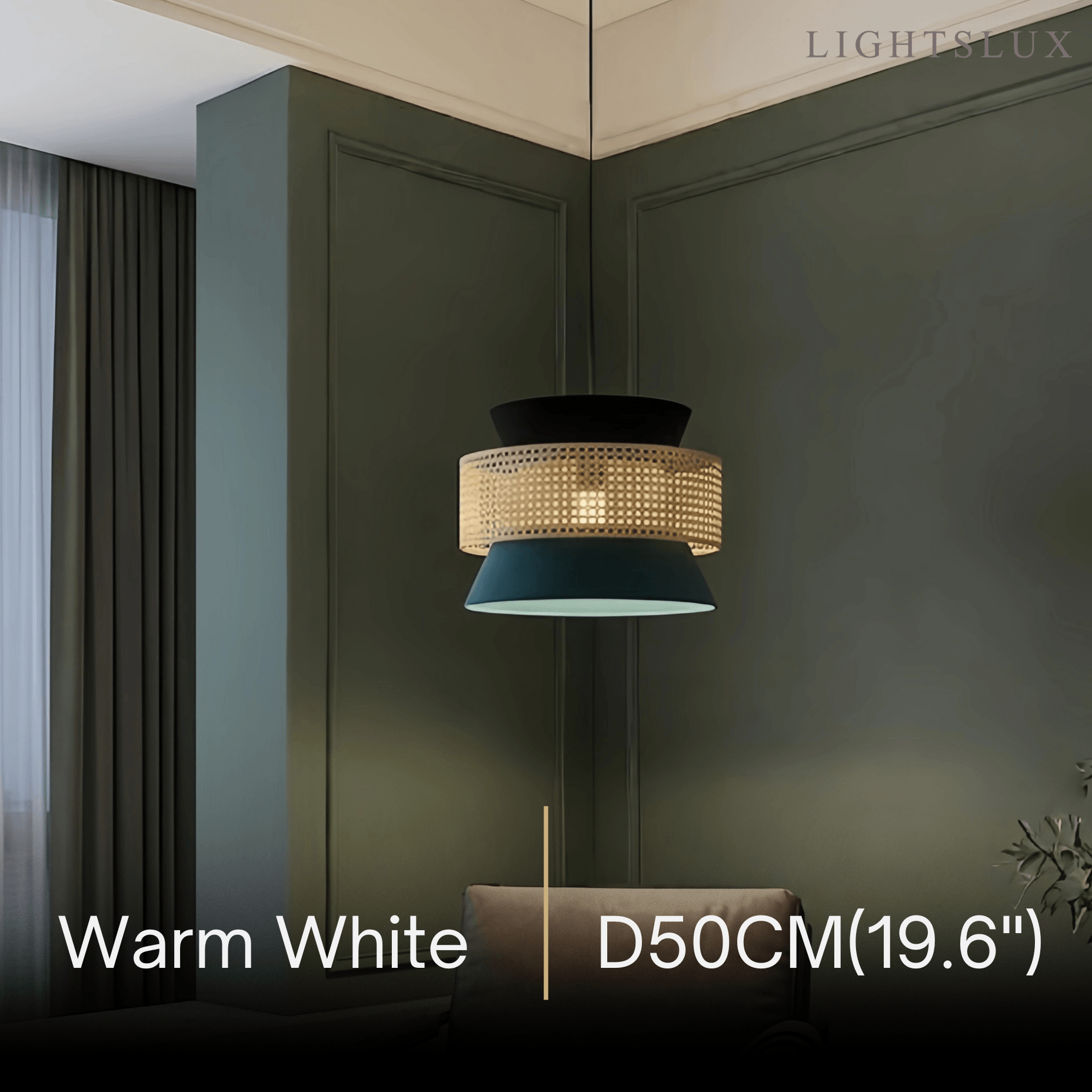 Hooded Pendant Light — Black Metal for Dining Room