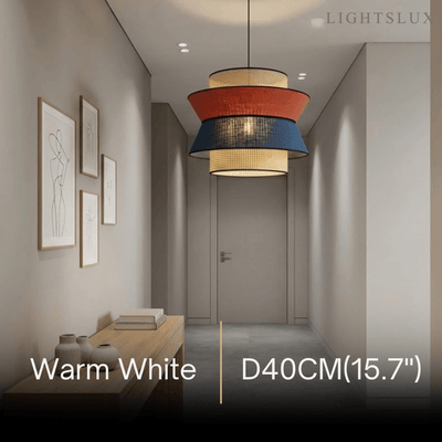 Bamburo Farmhouse Wood Pendant Light - Rustic