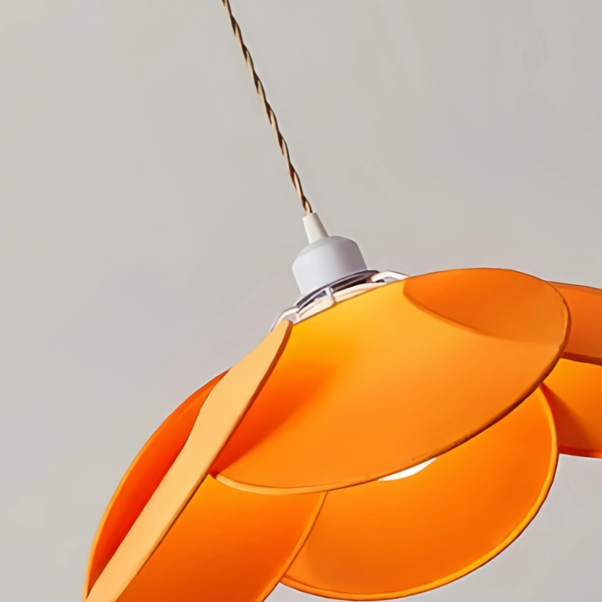 Zenno Farmhouse Metal & Fabric Pendant Light