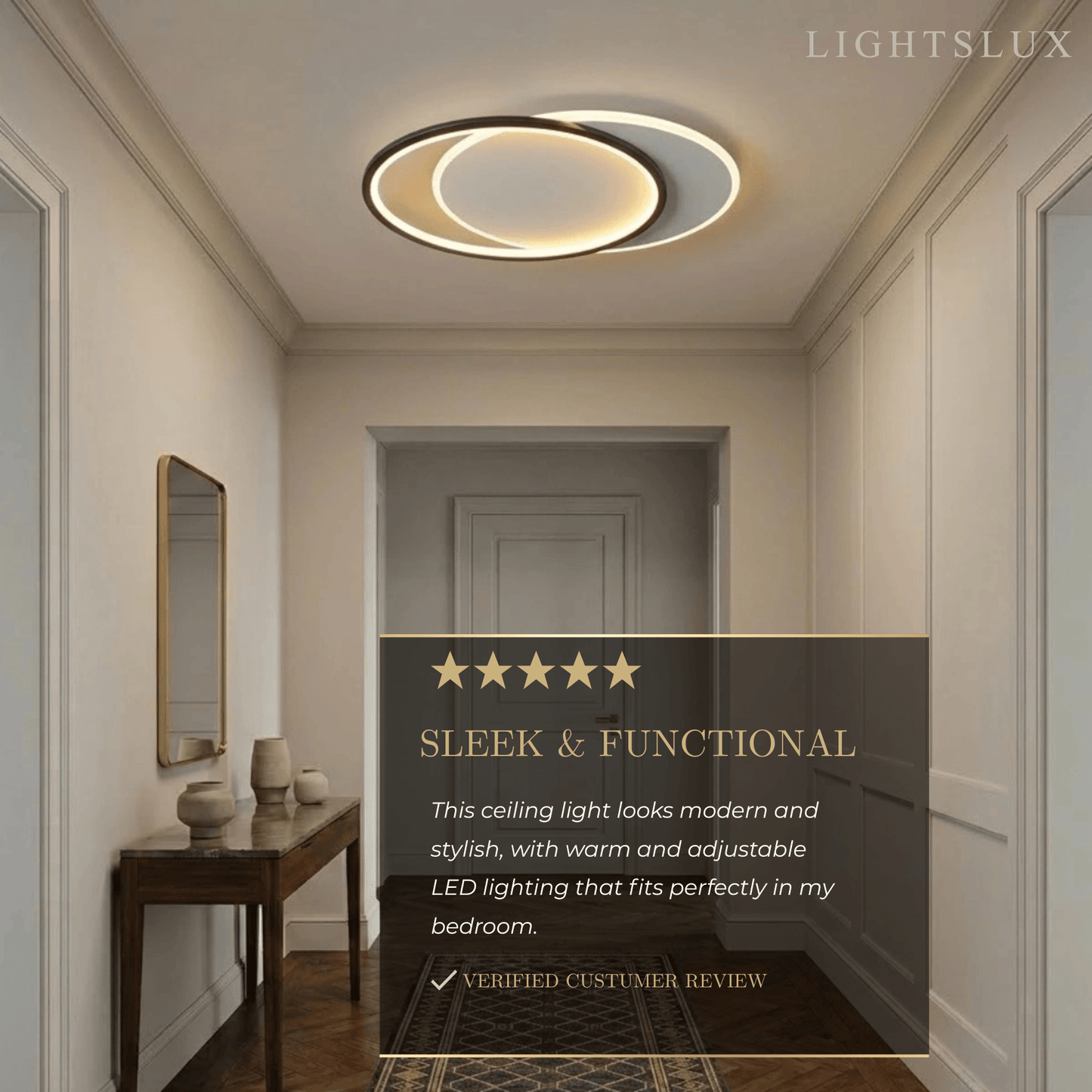 Ceiling Light – Metal & Acrylic Geometric Design