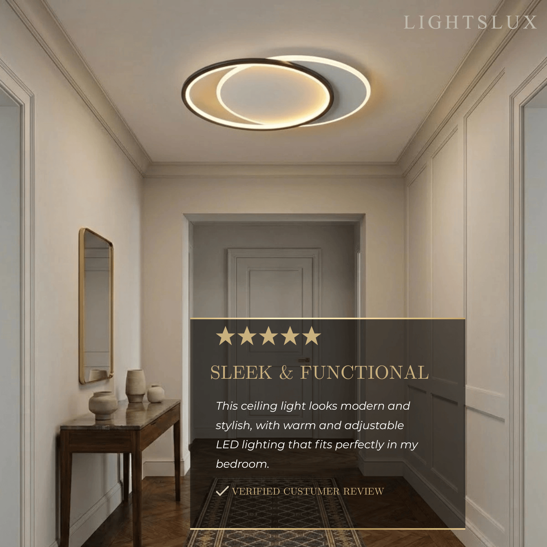 Ceiling Light – Metal & Acrylic Geometric Design