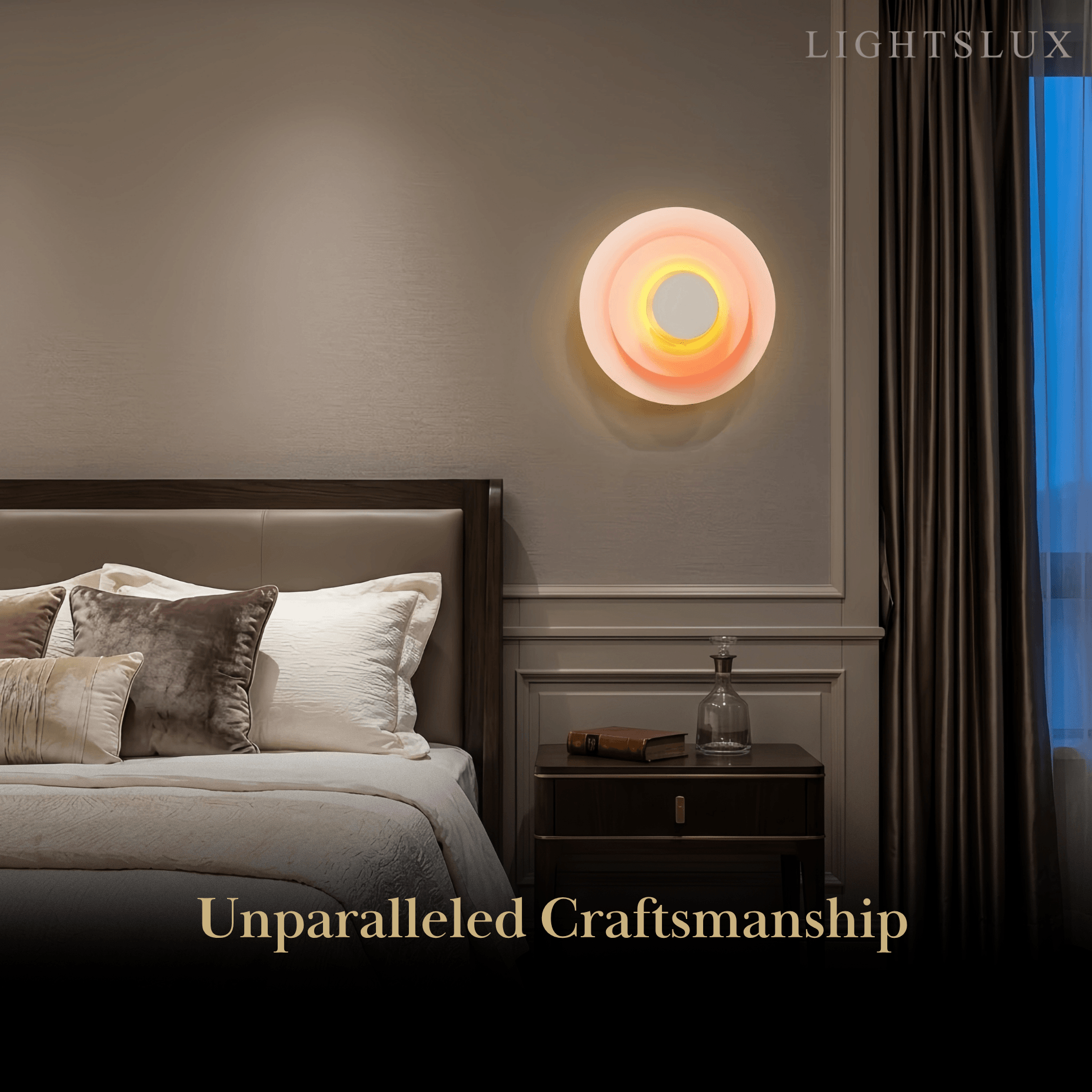 Morandia Morandi Metal Wall Lamp - Blue/Pink/Yellow Round Design for Living Room