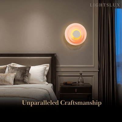 Morandia Morandi Metal Wall Lamp - Blue/Pink/Yellow Round Design for Living Room