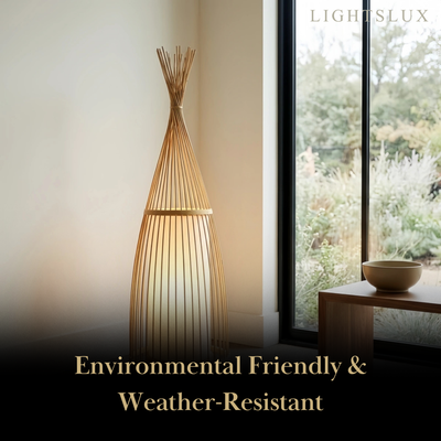 Zenno Designer Bamboo Floor Lamp