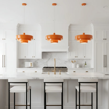 Morandia Nordic LED Pendant Light – Orange/Green/White/Yellow/Pink Metal Kitchen