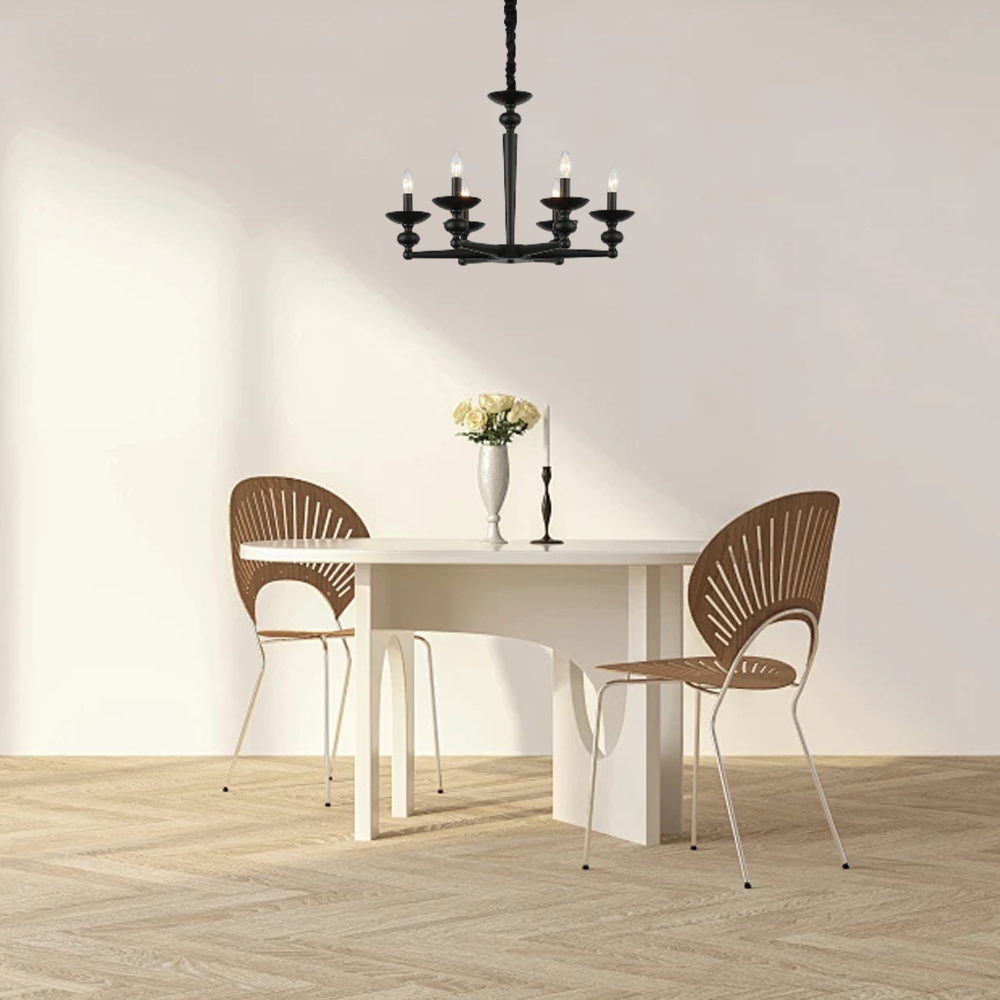  Chandelier - Convertible Wall/Pendant Light with Glass Dining/Living Room