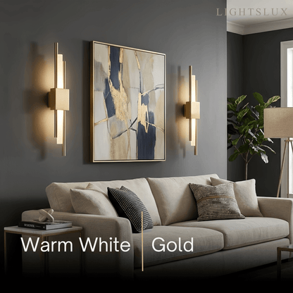 Excelis Modern Cylindrical Wall Lamp – Metal Bedroom Light in Gold/Green/White