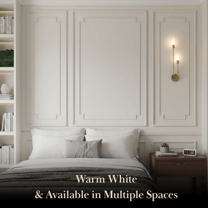 Excelis Modern U-Shaped Linear Wall Light – Gold Metal for Bedroom/Living Room