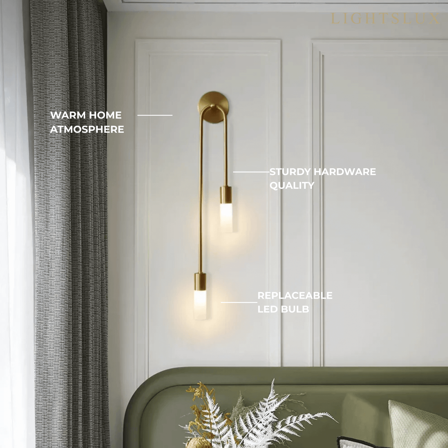 Excelis Modern U-Shaped Linear Wall Light