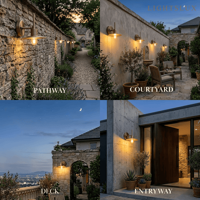 Irondale Retro Wall Lamp--Stainless Steel for Outdoor Courtyard