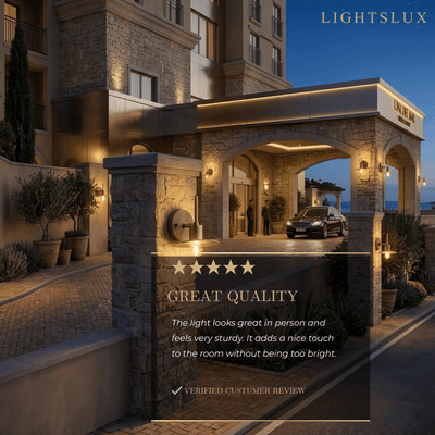 Irondale Retro Wall Lamp--Steel Gold for Outdoor Courtyard