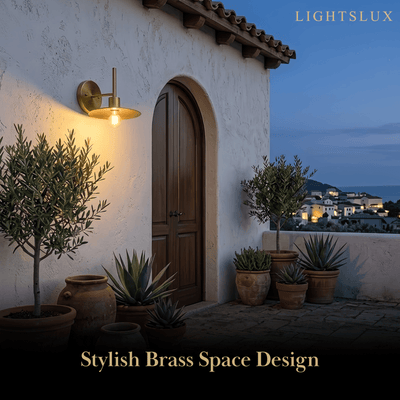 Irondale Retro Wall Lamp--Stainless Steel Gold for Outdoor Courtyard