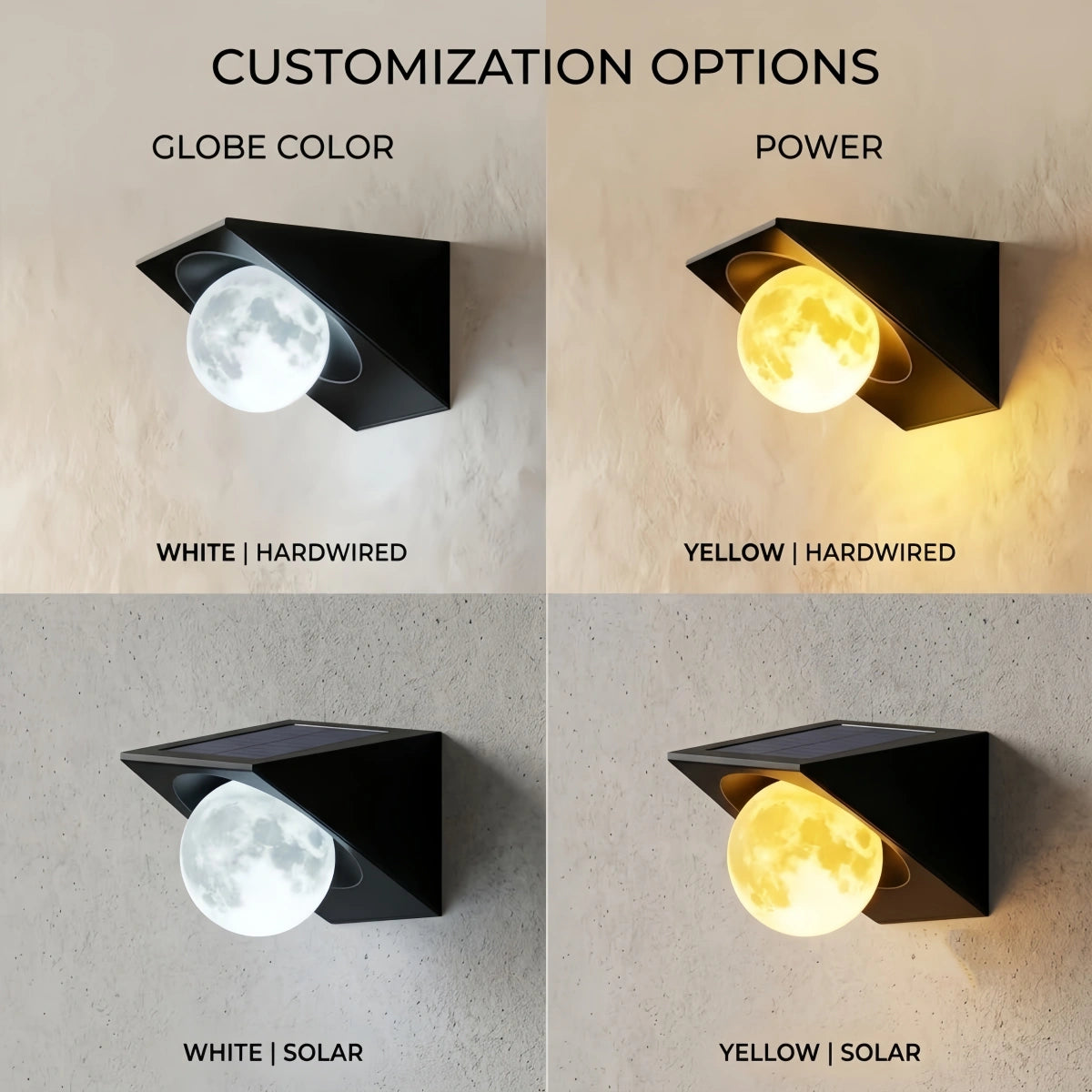 Lunara Elegant Cubic Outdoor Wall Lamp--Solar for Yard