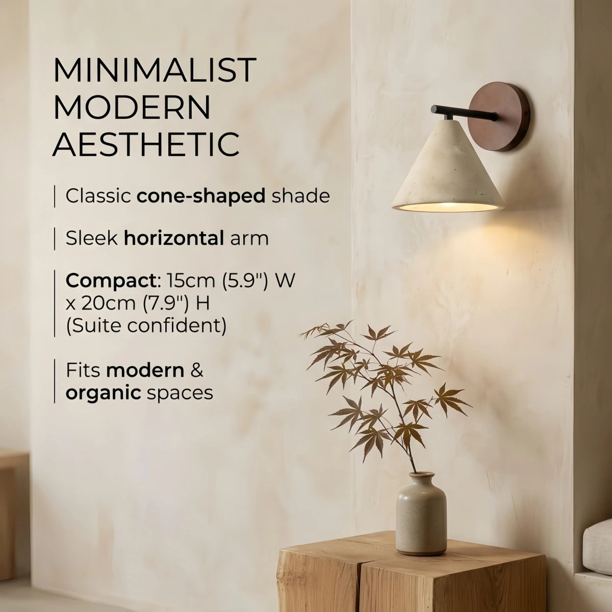 Strata Natural Wall Lamp-- Wood for Outdoor Hallway