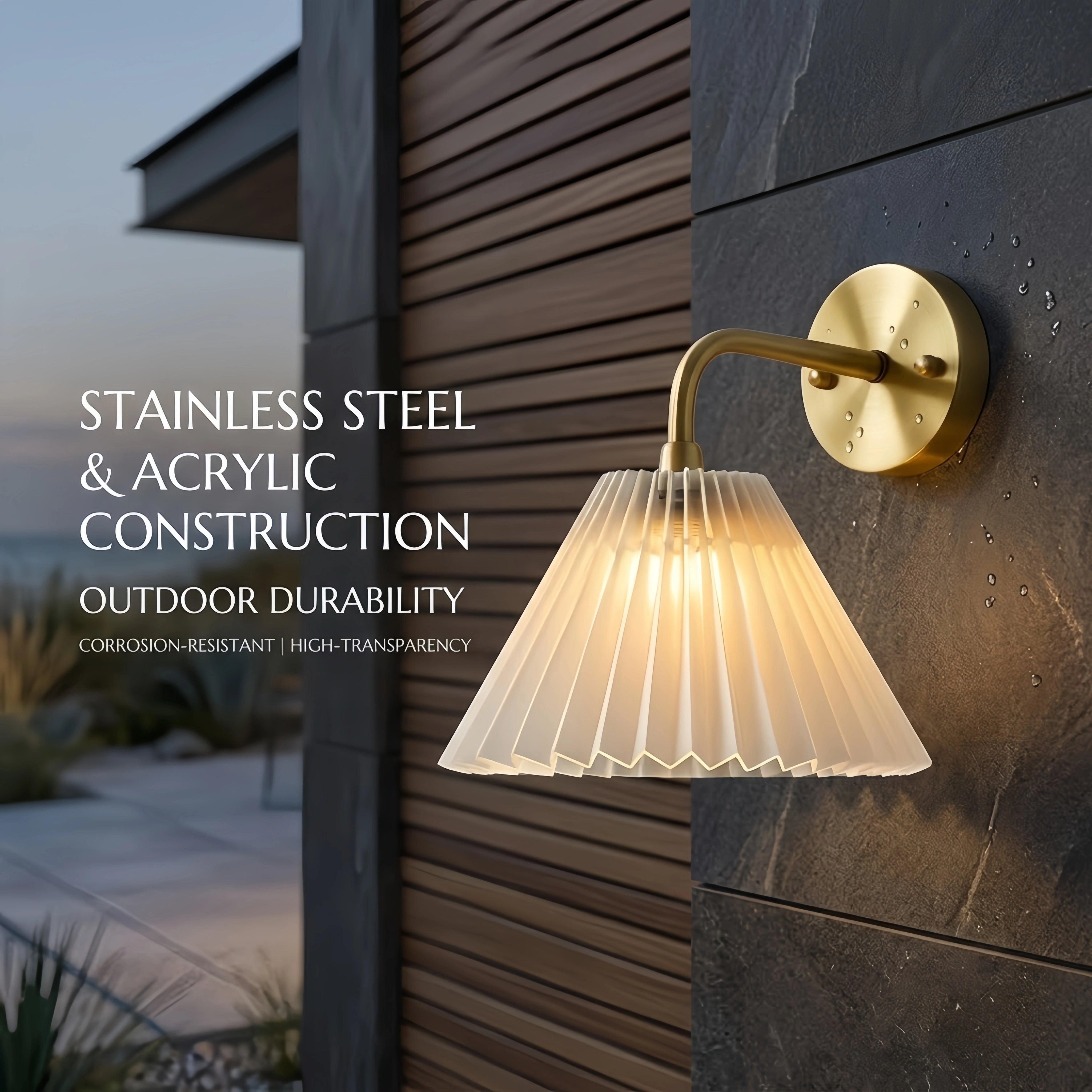 Crema Elegant Wall Lamp--Black for Outdoor Yard