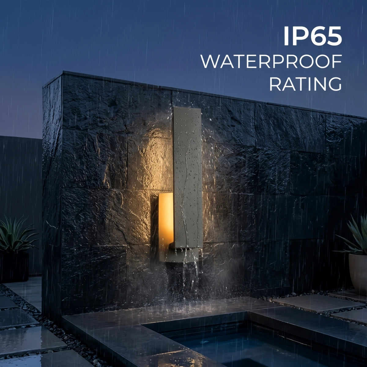 Arcato minimalist Wall Lamp--Aluminum Black for  Pool