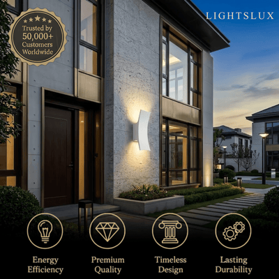 Arcato Minimalist Wall Lamp--Aluminum Glass for Outdoor Courtyard