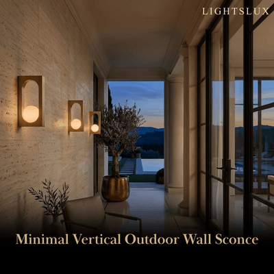 Arcato Modern Outdoor Wall Lamp -- Stainless Steel & PC Black/Gold for Corridor