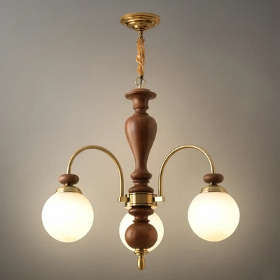 Velora_Classic_Wood_Glass_Chandelier